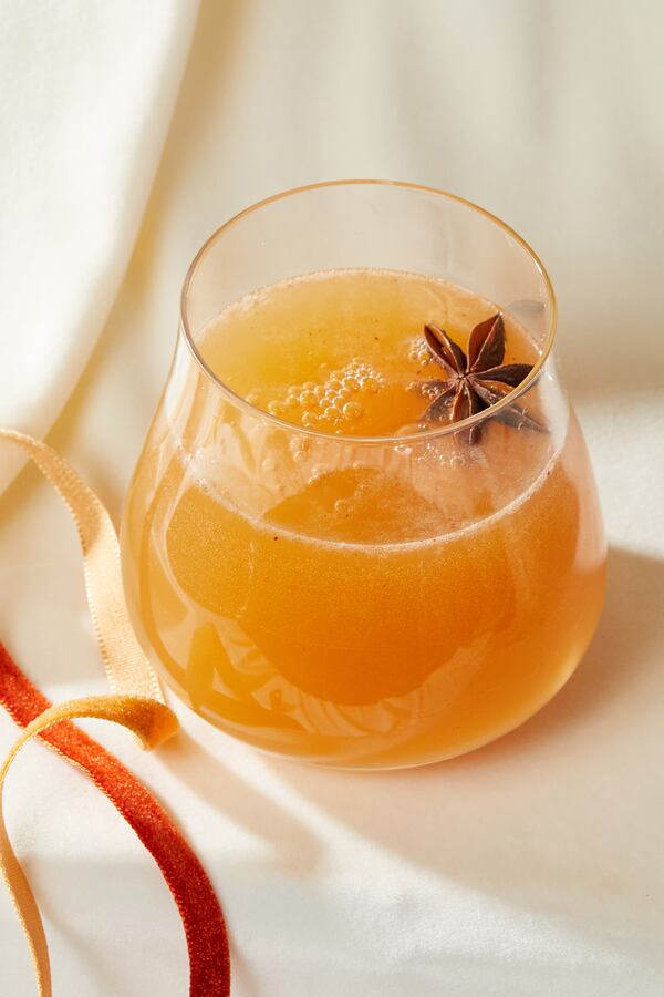 Spiced Apple Punch. (Prop styling by Morgan Locke, food styling by Kate Williams / Bailey Garrot for The Atlanta Journal-Constitution.)