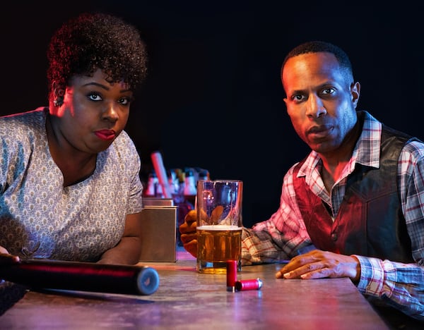 The cast of True Colors Theatre’s “East Texas Hot Links” includes Maiesha McQueen and Eugene H. Russell IV. CONTRIBUTED BY RICHARD ANTHONY EVANS