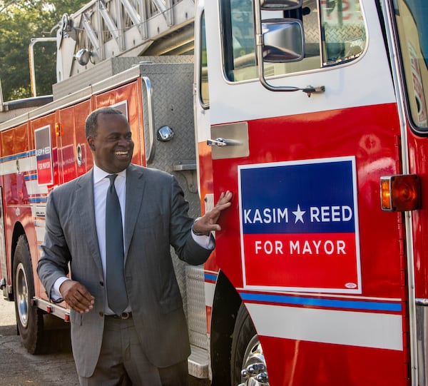 Former mayor Kasim Reed received an endorsement from the International Association of Fire Fighters Local 134 union earlier this month. (Jenni Girtman for The Atlanta Journal-Constitution)