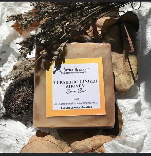 Turmeric ginger and honey soap from Sabrina Breanna Skincare and Haircare. Courtesy of Merrionna Pierce