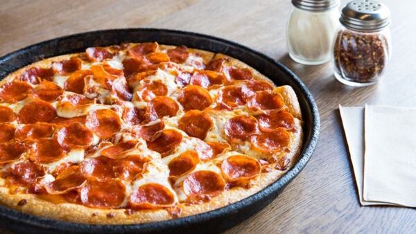 SHREVEPORT, LA - JUNE 29: A view of a Pepperoni pan pizza at Pizza Hut on June 29, 2018 in Shreveport, Louisiana.  