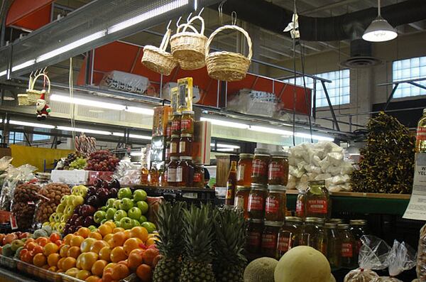 Goods on display at Sweet Auburn Curb Market.