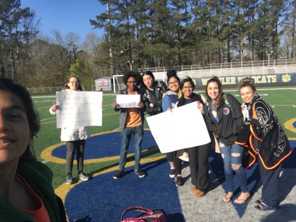 Wheeler High School students were among those from across the country who walked out of school last week to protest gun violence.