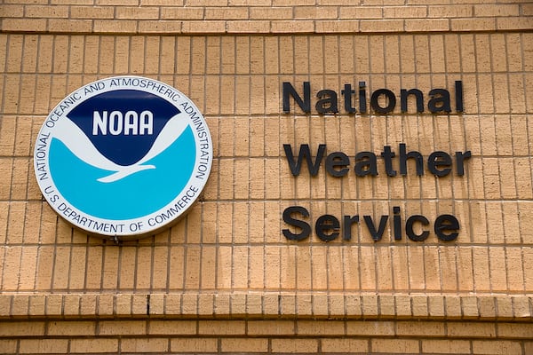 FILE - The National Weather Service monitoring station is seen in Brownville, Texas, May 23, 2014. (Valley Morning Star/Valley Morning Star via AP, File)