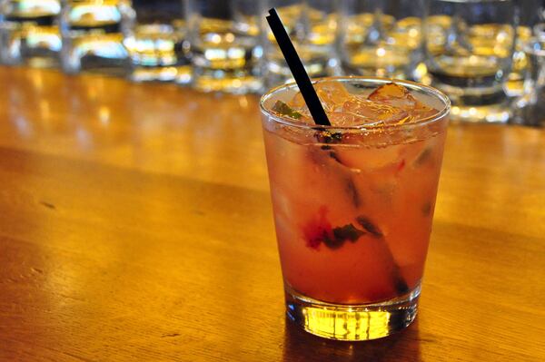 True Food Kitchen’s take on a strawberry margarita includes adding rhubarb liqueur and strawberry pieces to the cocktail. CONTRIBUTED BY KRIS MARTINS