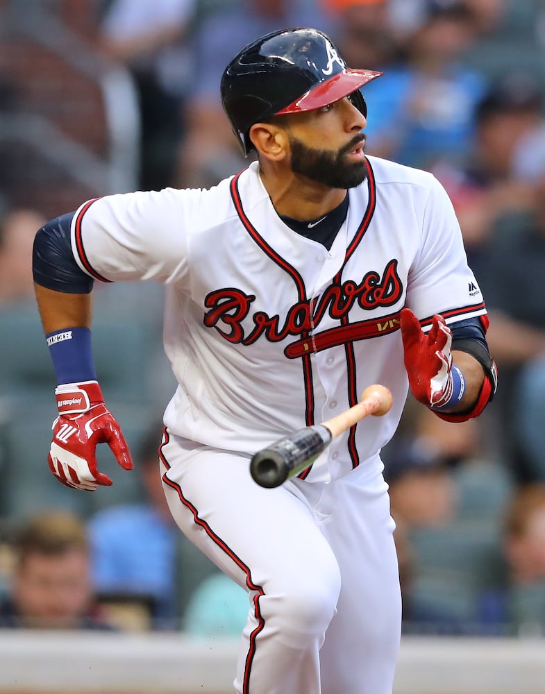 Photos: Jose Bautista suits up for Braves