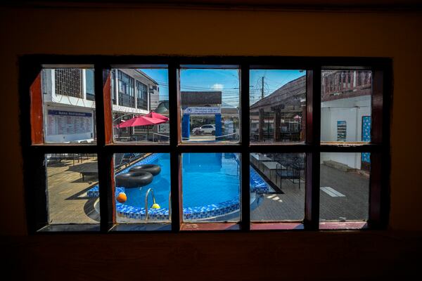 The Nana Backpackers hostel wearing a deserted look in Vang Vieng, Laos, Friday, Nov. 22, 2024. (AP Photo/Anupam Nath)