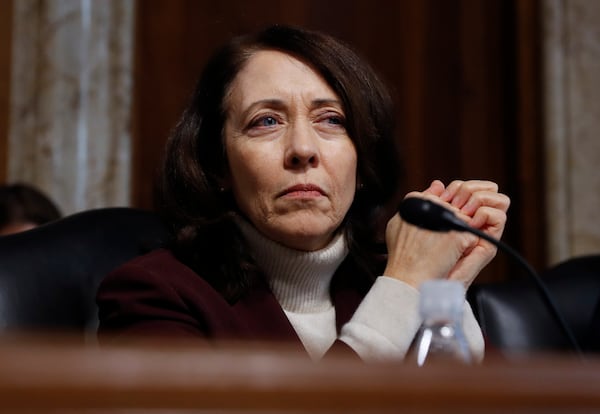 Sen. Maria Cantwell, D-Wash., voted against former Delta executive Steve Dickson to be the head of the FAA. (AP Photo/Carolyn Kaster)