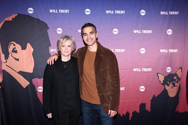 Author and executive producer Karin Slaughter and Ramon Rodriguez, who stars as the title detective in the series based on Slaughter's "Will Trent" books. (ABC/Dustin Chambers)