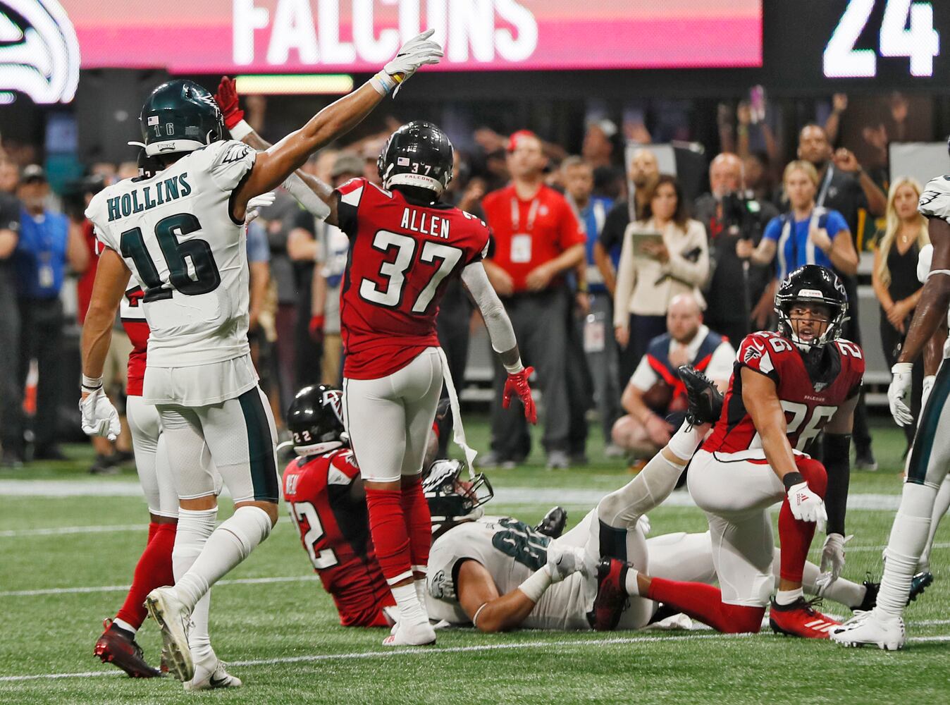 Photos: Falcons outlast Eagles for first win