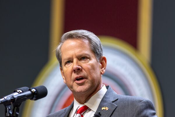 Georgia Gov. Brian Kemp will speak at the elite World Economic Forum in Davos, Switzerland tonight. (Arvin Temkar/The Atlanta Journal-Constitution)
