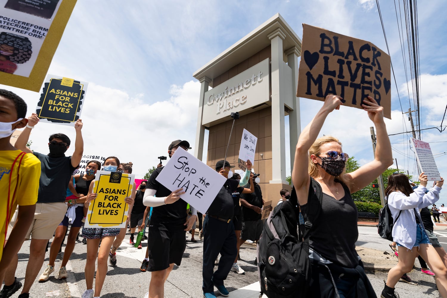 PHOTOS: Protesters gather at Gwinnett Place Mall