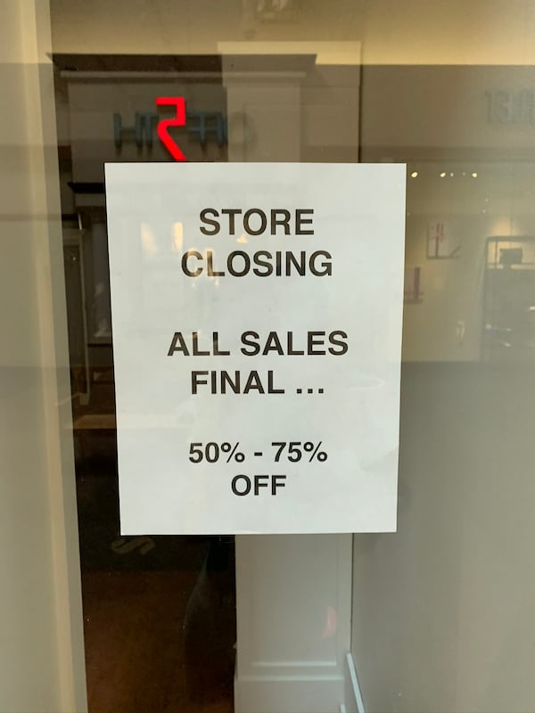 A sign outside NeNe Leakes' Swagg Boutique July 28, 2020 at Sugarloaf Mills in Lawrenceville.