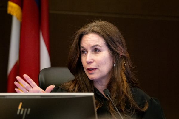 Fulton County Superior Court Judge Paige Reese Whitaker speaks during the YSL trial in Atlanta on Monday, November 25, 2024. File photo. (Arvin Temkar / AJC)