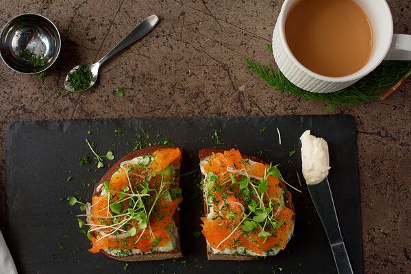 Gravlax Toast at The Blind Monk. (Photo by LibbyVision.com)