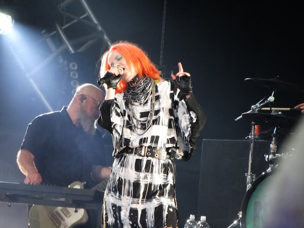 Garbage's Shirley Manson was in fine form  as the opener for Tears for Fears Sunday, June 12, 2022 at Ameris Bank Amphitheatre in Alpharetta. RODNEY HO/rho@ajc.com