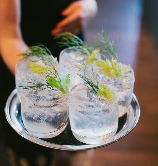 The Mother of Pearl from The Optimist is a riff on a classic gin and tonic and a tasty hat tip to the tournament's official cocktail. / Andrew Thomas Lee