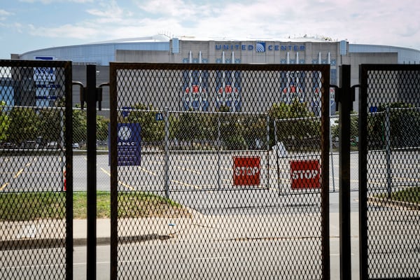 Barricade fencing has already been installed in Chicago ahead of next week's convention. Officials have upped security out of concerns over potential protests during the political gala. (E. Jason Wambsgans/Chicago Tribune/TNS)