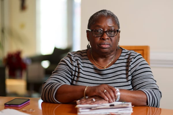 Cheryl Garcia, a former nurse practitioner who lives in Rockdale County, has experienced health problems since the plume from the BioLab facility, shown at her home, Wednesday, December 11, 2024, in Conyers, Ga. (Jason Getz / AJC)
