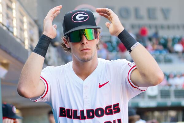 UGA first baseman Charlie Condon before a recent game with Florida.