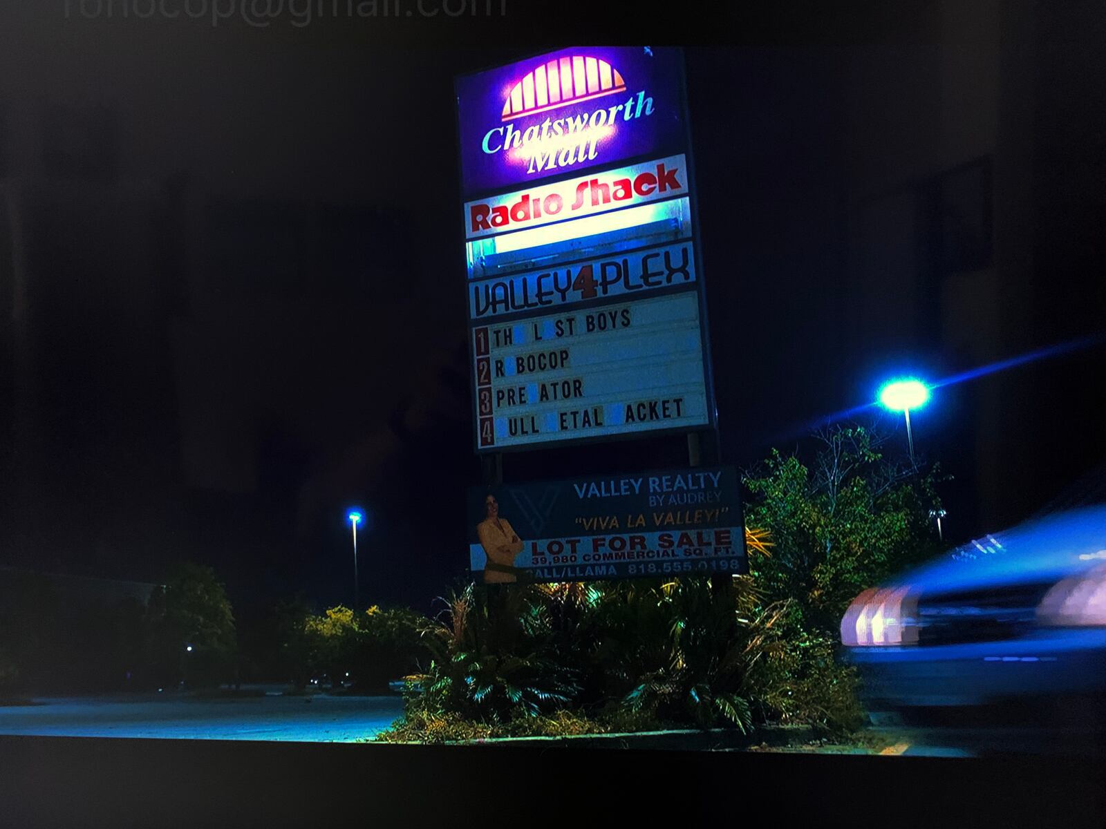 The 1987 movie marquee from the movie "Day Shift" on Netflix that was set up in 2021 at Gwinnett Place Mall. NETFLIX