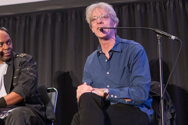 Stewart Copeland of The Police speaks during the 2015 National Association of Music Merchants  (NAMM) show at the Anaheim Convention Center on Friday, January 22, 2015 in Anaheim, California. (Photo by Paul A. Hebert/Invision/AP)