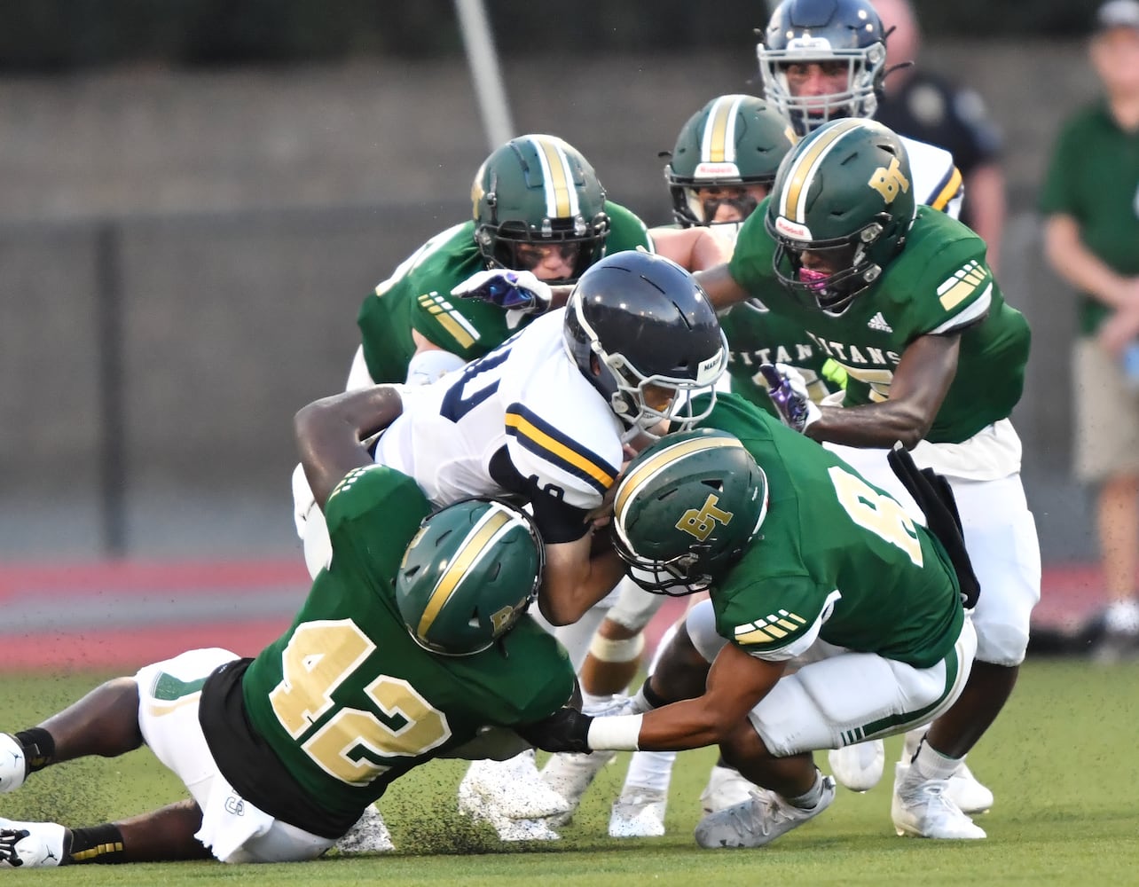 high school football: Marist at Blessed Trinity