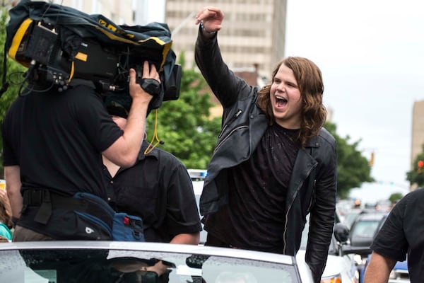 "American Idol" season 13 winner Caleb Johnson's homecoming on May 10, 2014 in Asheville, North Carolina. (Photo by Alicia Funderburk/Getty Images)