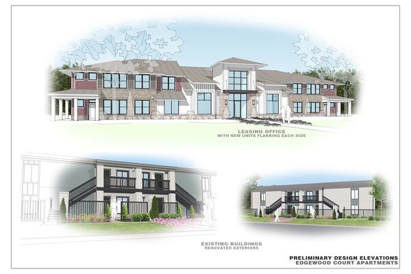 Rendering of  new exteriors. 