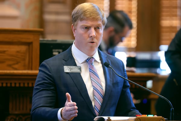 Senate Appropriations Chairman. Blake TIllery, R-Vidalia, runs through the upcoming year's budget in March.  (Natrice Miller/ Natrice.miller@ajc.com)