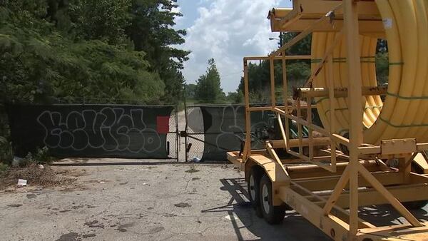 A red stop-work order was posted at the site off Moreland Avenue.