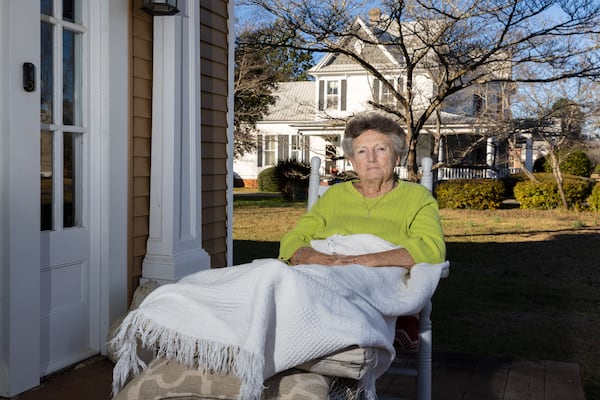 Jan Williams, a Carter family friend, poses for a portrait at her home in Plains on Monday, December 30, 2024, a day after former President Jimmy Carter died at the age of 100. (Arvin Temkar / AJC)