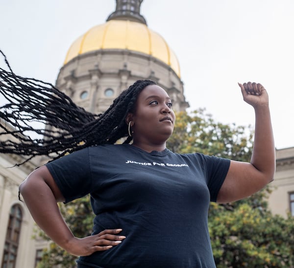 Activist and organizer Britt Jones-Chukura is the cofounder of Justice for Georgia and the director of operations for Protect the Vote GA. At one point, Jones-Chukura demonstrated for 224 straight days to advocate for families that are dealing with civil and social issues directly related to police brutality. (Alyssa Pointer / Alyssa.Pointer@ajc.com)