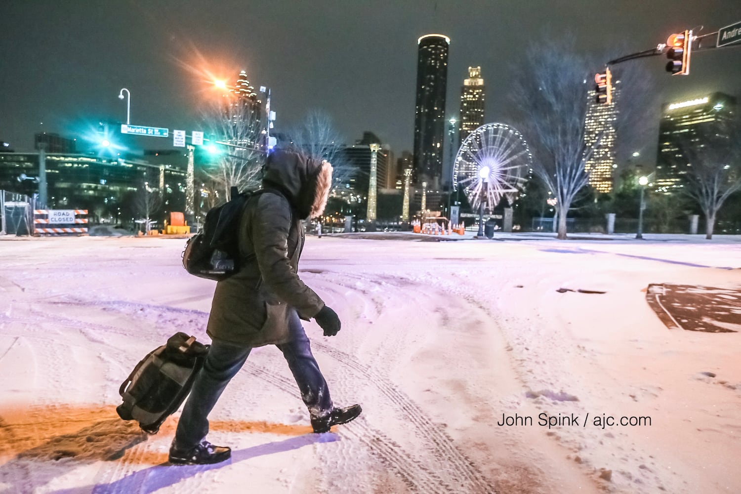 Photos: Frigid cold and snow move in to metro Atlanta