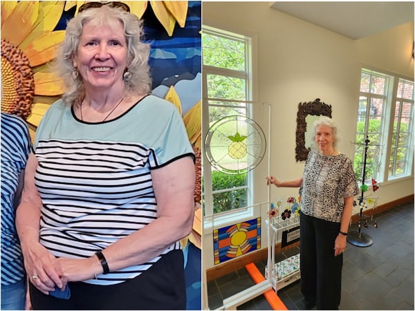 Margery Kellar, 72, before and after her weight loss. Her plans for a December 2023 cruise motivated her to lose weight.