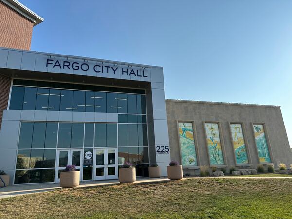 Fargo City Hall is seen Wednesday, Sept. 20, 2023, in Fargo, N.D. (AP Photo/Jack Dura)