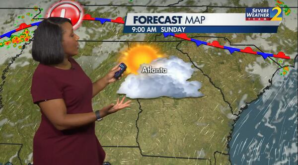 Channel 2 Action News meteorologist Eboni Deon says there will be slightly less chances for rain today.