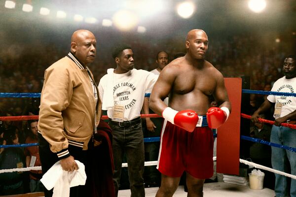 Forest Whitaker and Khris Davis star in "Big George Foreman," in theaters April 28, 2023.