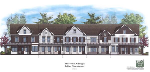 Braselton will hold a public hearing at 7 p.m. Monday, Nov. 29 on a plan to create 110 attached single-family townhomes on Beaverdam Road. (Courtesy Town of Braselton)