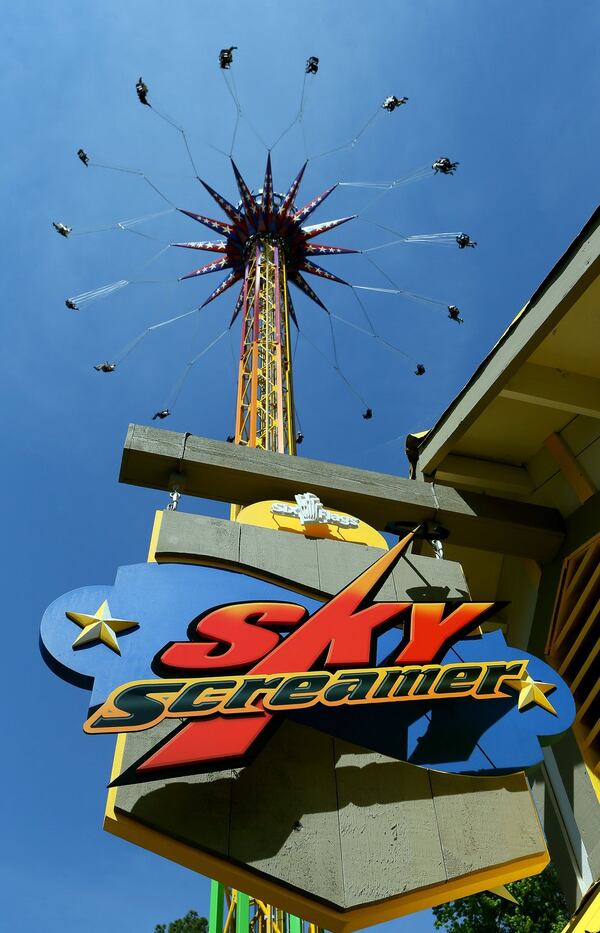 The new 24-story-tall SkyScreamer extreme swing ride at Six Flags Over Georgia is the tallest attraction in the park’s 45-year history, exactly four stories taller than the Goliath mega coaster.