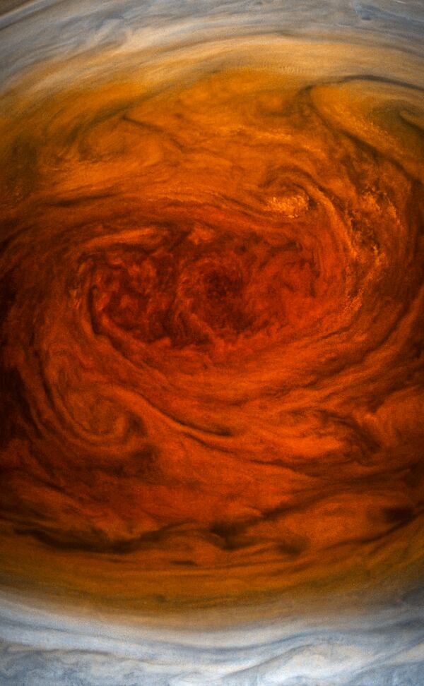 Enhanced-color image of Jupiter’s Great Red Spot