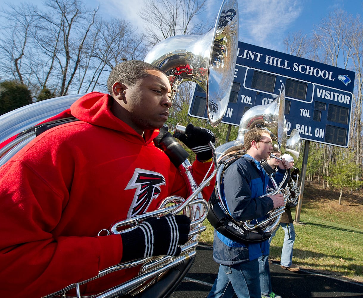 GSU Marching Band practices for the last time at Flint Hill School in Fairfax, VA.