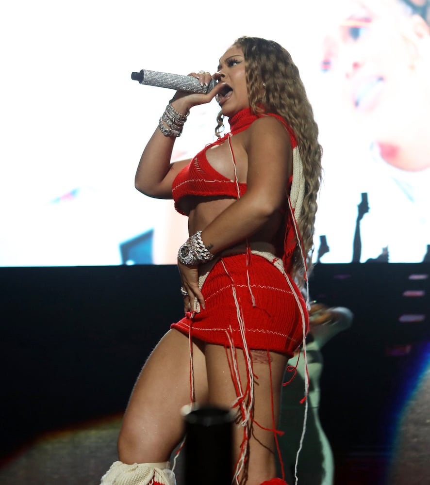 Latto performs during the annual Hot 107.9 Birthday Bash ATL. The sold-out concert took place Saturday, June 17, 2023, at State Farm Arena. Credit: Robb Cohen for the Atlanta Journal-Constitution