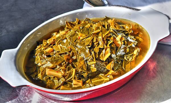 Slow-Cooker Collards: To get properly tender Southern collards, you must simmer them for hours. America’s Test Kitchen achieves similar results using a slow cooker. The greens cook themselves while you sleep and stay warm in the slow cooker until you’re ready to serve them, straight out of the pot if you like. This recipe was adapted from “The Side Dish Bible” by America’s Test Kitchen, published in 2019. STYLING BY WENDELL BROCK / CONTRIBUTED BY CHRIS HUNT PHOTOGRAPHY