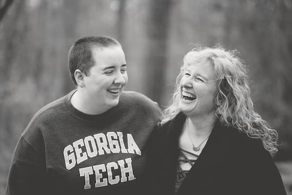 Katie Harris with her mother, Katrina Harris. 