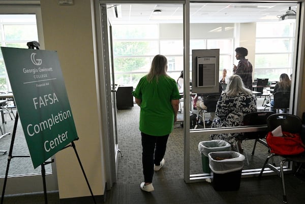 Georgia Gwinnett College operated a FAFSA Completion Center for months to help students fill out financial aid forms. (Hyosub Shin / AJC file photo)