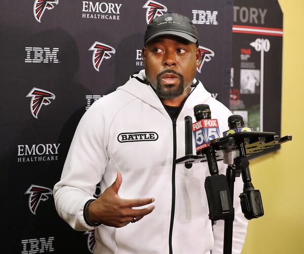 Falcons secondary coach/pass game coordinator Joe Whitt Jr. 
 Curtis Compton ccompton@ajc.com