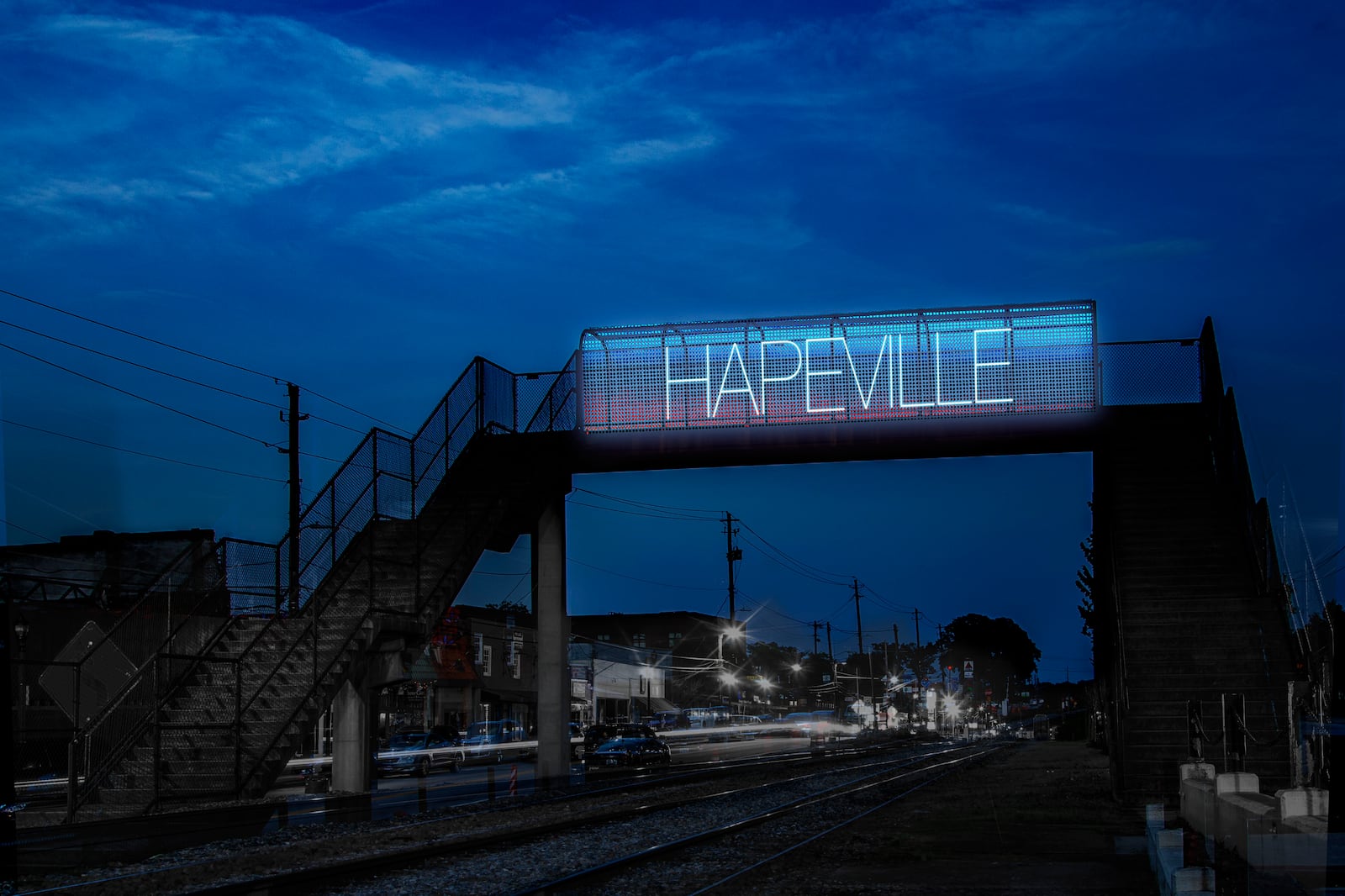 Artist’s rendering of the Hapeville Pedestrian Bridge project by Whitney and Micah Stansell. Contributed