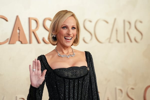 Marlee Matlin arrives at the Oscars on Sunday, March 2, 2025, at the Dolby Theatre in Los Angeles. (AP Photo/Jae C. Hong)