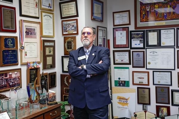 Rep. Pedro "Pete" Marin D-Duluth, poses for a photo in his office at Coverdell Legislative Office Building in Atlanta on Wednesday, Jan. 24, 2024. Marin, the longest serving Latino in legislature history is retiring after serving for 22 years. (Natrice Miller/Natrice.miller@ajc.com)